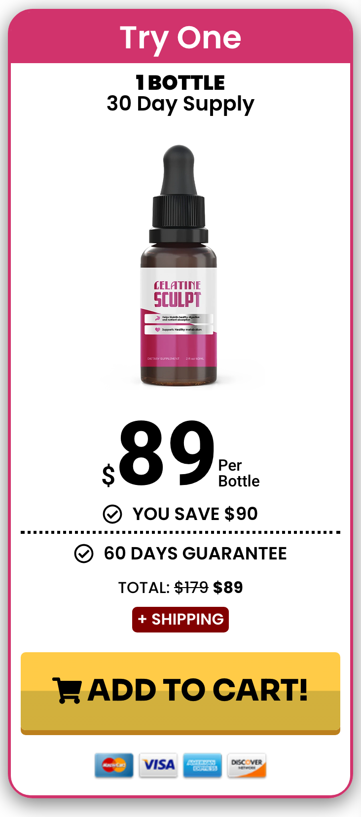 Gelatine Sculpt 60 day supply