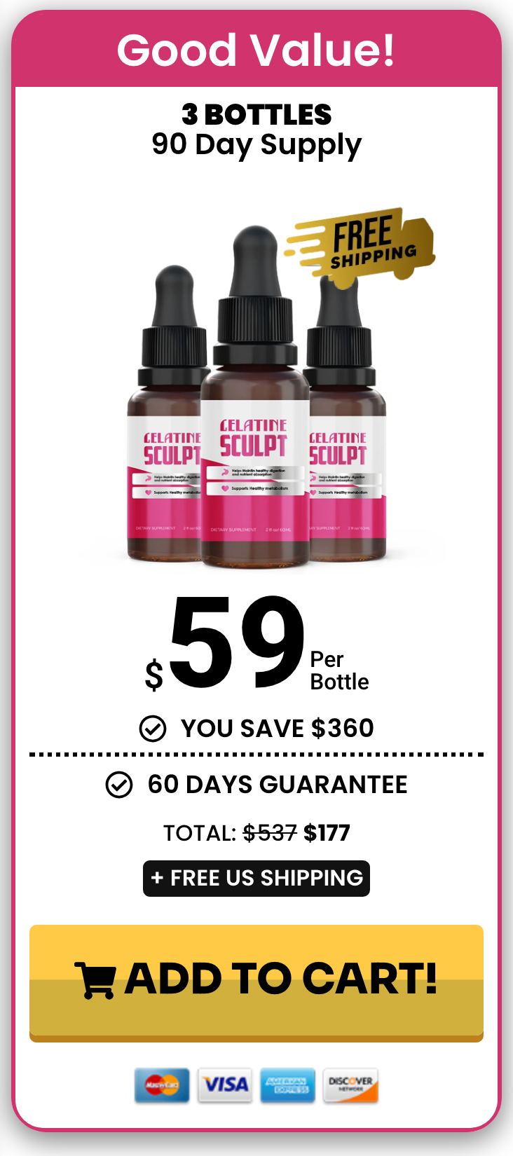 Gelatine Sculpt 90 day supply