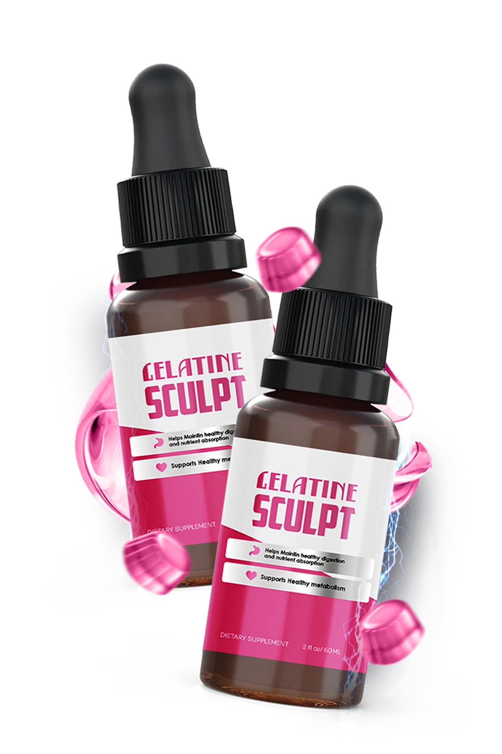 Gelatine Sculpt supplement bottle